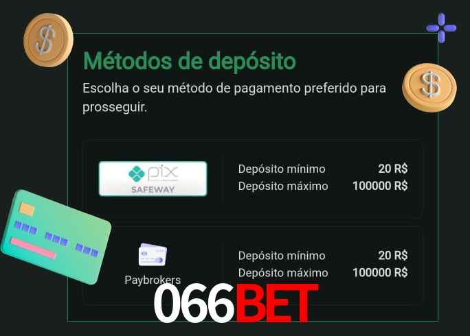 O cassino 066Bet oferece uma grande variedade de métodos de pagamento